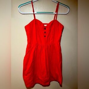 Anthropologie Tulle Mini Orange Dress Women’s Sz Small